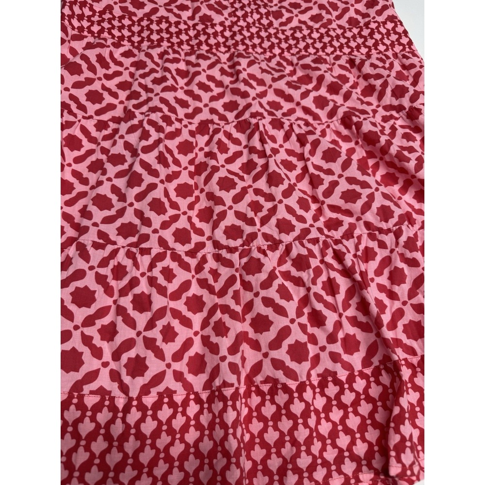 Vineyard Vines Dress  Women's Medium Mix Print Tier Bright Peach‎ - Picture 3 of 10